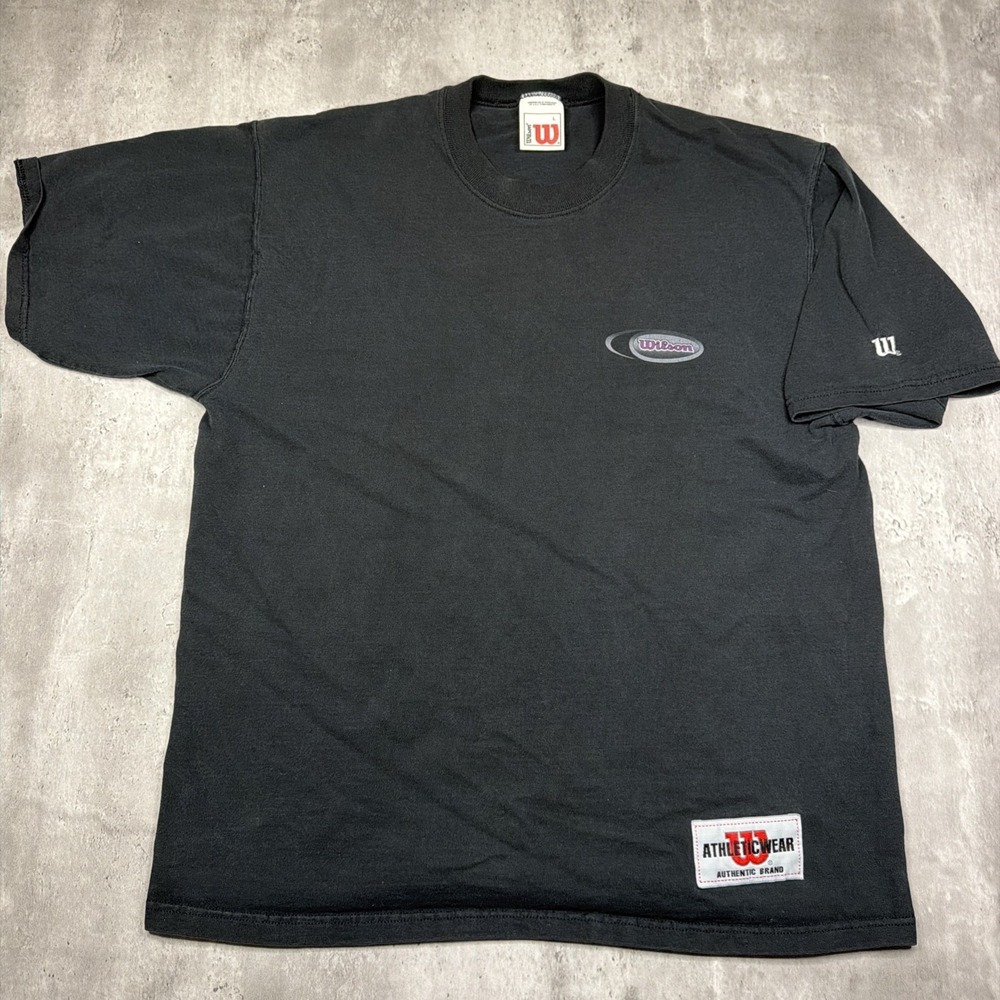 Vintage 90's Wilson Pro 5000 Black Men's Shirt Sz l Casual Tennis Y2K USA